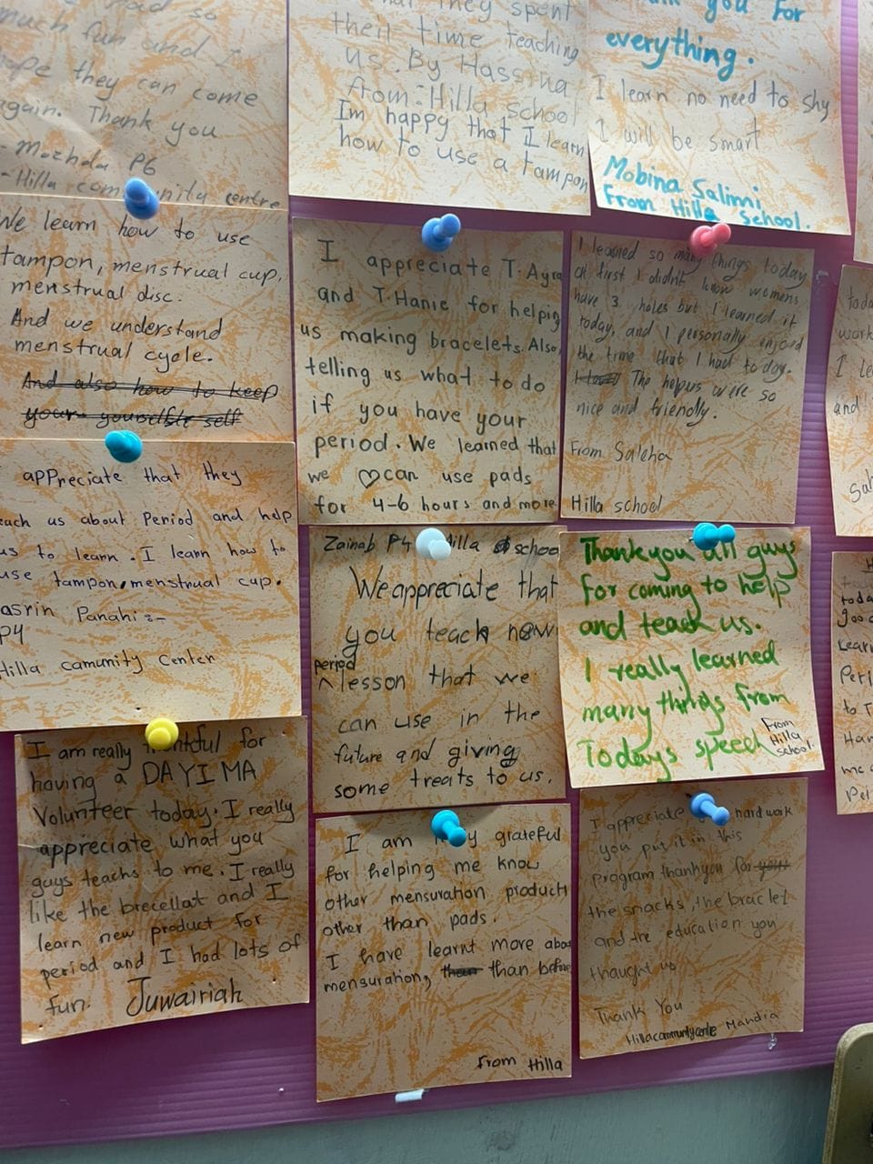 Feedbacks from the children. Photo by Da Yi Ma Project.